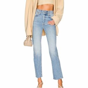 MOTHER High Rise Light Blue Jeans